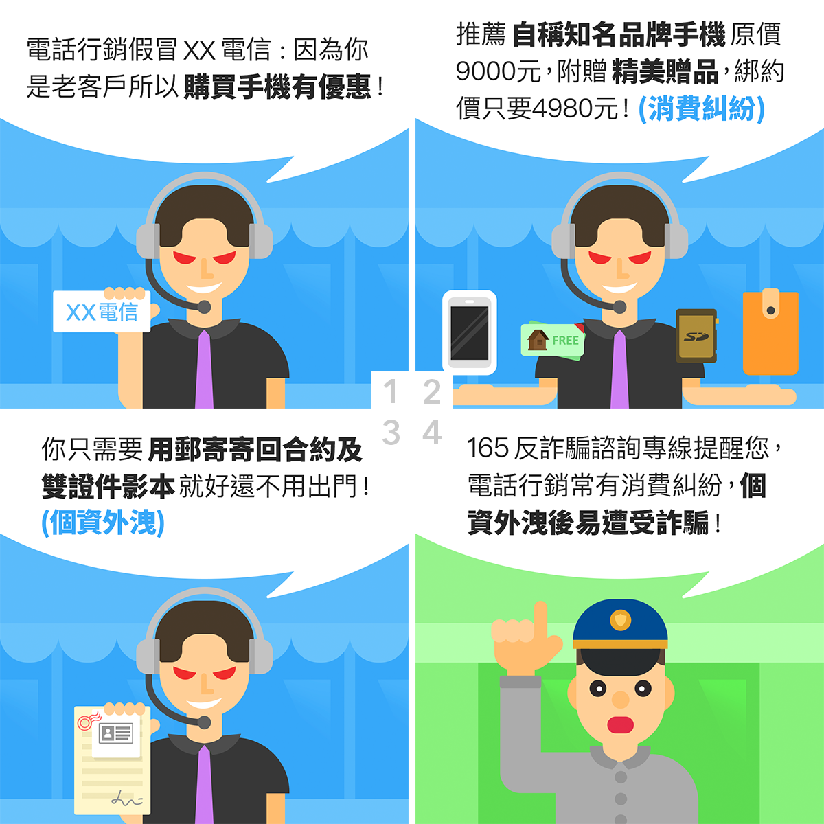 優惠手機報你知~請小心電話行銷詐騙